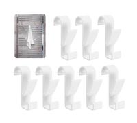 Wekuw 8 Pièces Crochet Seche Serviette, Serviette Salle de Bain, Crochet pour Radiateurs Salle de Bain,pour Tous les Radiateurs Standards (Blanc)