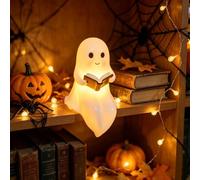 Wekuw Décorations D'halloween Veilleuse Lampe de Lecture Fantôme Mignon (15x11.5x21cm)
