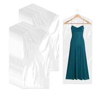 Wekuw Housses de Vêtements,20 Pièces Sacs à Vêtements Transparents 60x120cm Housses à Vêtements Protège-Vêtements en Plastique Couverture Anti-Poussière Pochette,pour Costumes Robes Blazers Chemises