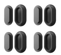 Wekuw Support Magnétique pour Télécommande, 4 Pièces Support de Télécommande Magnétique en Silicone Mural Adhésif Puissant Sans Perçage Organiser le Stockage, pour Maison, Bureau et Scolaires (Noir)