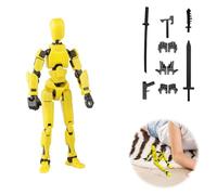 Wekuw T13 Action Figurine, Robot T13, Figurine Articulée Jaune