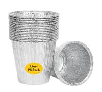 Welbocom BAC407 Lot de 20 doublures de seau à graisse pour grilles Traeger ; bac d'égouttement pour Pit-Boss, Camp Chef, Oklahoma Joe's, Z Grill Series Grills ; doublure de graisse pour barbecue