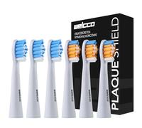 Welcco Lot de 6 têtes de brosse de rechange, compatibles avec Oral-B Pulsonic Slim, Slim Clean 2000, Slim Luxe 4200/4500, Slim One 1000/2200, poils en nylon DuPont profilés, élimination de la plaque