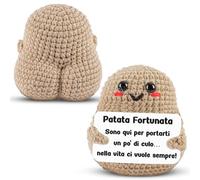 WELCOMAT Pomme de terre à chance, positive, cadeau mignon, idées cadeaux pour famille, amis, collègues, mini peluches, gadgets de bureau, forme de cul