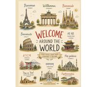 Welcome Around the World: Every Place, Every Heart, Everyone Is Welcome | 100-Page College Ruled Notebook