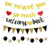 Welcome Back Ballons Décoratifs, Guirlande We Missed You So Much, Bannière Welcome Back, Ensemble de Ballons Bannière pour la Rentrée, Une Baby Shower ou Une Pendaison de Crémaillère