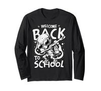 Welcome Back to School Alien Dab Illustration Cool Student Manche Longue