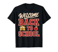 Welcome Back to School Bus Driver First Day of School T-Shirt Graphique avec Valeur, Homme, Noir, M