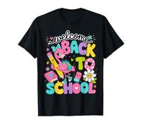 Welcome Back to School Flamingo Rainbow Teacher Classroom T-Shirt