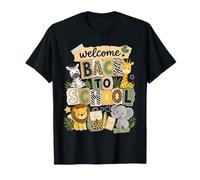 Welcome Back to School Safari Animals Teacher Classroom Kids T-Shirt