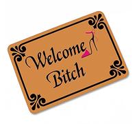 Welcome Bitches Heels Paillasson d'intérieur et d'extérieur pour entrée, entrée, tapis bas, 50 x 80 cm