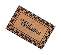 Welcome Door Mat - Polyester 50x80x2cm Entry Rug | Indoor Door Mats with Non Slip Backing, Dirt Blocking, Easy Cleaning | Entryway Floor Mat Home Entrance, Apartment Use