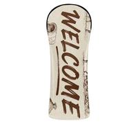 Welcome Horse Couvre-club de golf en cuir de qualité supérieure avec étiquettes interchangeables pour bois et driver Marron