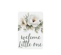 Welcome Little One Lot de 4 désodorisants pour voiture Motif floral Blanc