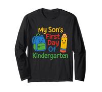 Welcome My Son's First Day Of Kindergarten for Women Manche Longue