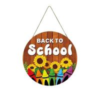 Welcome School Sign - Crayon Door Sign School Board