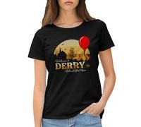 Welcome to Derry Novel Written by Stephen King Inspired T-Shirt Femme Noir Size L