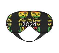 Welcome to Jamaica Printing Rest Sleep Eye Mask Masque doux pour les yeux pour la maison et le camping, bloque la lumière, confortable pour la plupart des utilisateurs