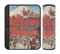 Welcome to Japan Scenery Culture Lot de 2 housses pour ceintures de sécurité Protège votre cou et vos épaules pour la plupart des voitures funda para cinturón de carro