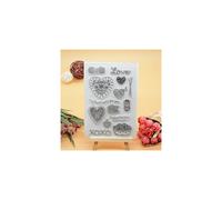 Welcome to Joyful Home 1 tampon en caoutchouc transparent avec motif Love Happy Valentine's Day pour la fabrication de cartes, la dcoration et l