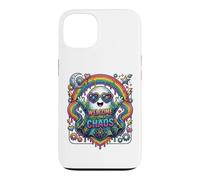 Welcome to My Chaos Rainbow Ghost Heart Lunettes d'art Graphique Coque pour iPhone 13