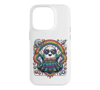 Welcome to My Chaos Rainbow Ghost Heart Lunettes d'art Graphique Coque pour iPhone 14 Pro