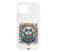 Welcome to My Chaos Rainbow Ghost Heart Lunettes d'art Graphique Coque pour iPhone 15 Plus