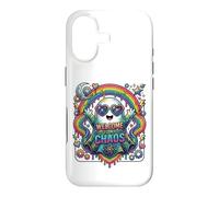 Welcome to My Chaos Rainbow Ghost Heart Lunettes d'art Graphique Coque pour iPhone 17