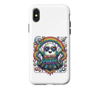 Welcome to My Chaos Rainbow Ghost Heart Lunettes d'art Graphique Coque pour iPhone X/XS
