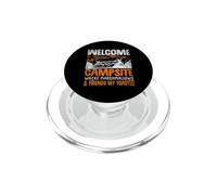 Welcome to Our Campsite Camping Camper Hiking Nature Lover PopSockets PopGrip pour MagSafe