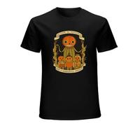 Welcome to Pottsfield Harvest Festival Over The Garden Wall Pumpkin T Shirt Tee Thermal T ShirtVintage T Shirt Short Sleeve Funny Top Black XL