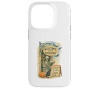 Welcome to The Bookstore Spooky Skeleton Halloween Coque pour iPhone 14 Pro
