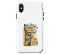 Welcome to The Bookstore Spooky Skeleton Halloween Coque pour iPhone X/XS