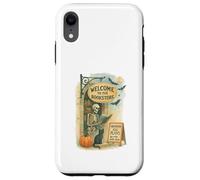Welcome to The Bookstore Spooky Skeleton Halloween Coque pour iPhone XR