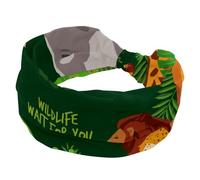 Welcome To the Zoo Serre-tête éléphant lion paon girafe pour femme, bandeau doux et large, bandeau d'entraînement antidérapant pour yoga, fitness, voyage, gym, accessoires pour cheveux