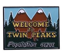 Welcome to Twin Peaks Town Sign Population 51201 Broche en émail 3 cm, 1.2 Inches, Émail, émail