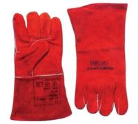 Weldas Gants de soudeur taille XL (9,5) rouge cuir bovin refendu de qualité supérieure Quantité:5