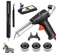Weldcore Effortless Welding Machine - 3-in-1 Handheld Laser Welding Gun with Smart Temp Control,Portable Multi-function Soldering Iron Soldering Gun Set for Metal,Automotive,DIY (Black, External Heat)
