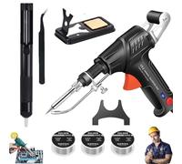 Weldcore Effortless Welding Machine - 3-in-1 Handheld Laser Welding Gun with Smart Temp Control,Portable Multi-function Soldering Iron Soldering Gun Set for Metal,Automotive,DIY (Black, Internal Heat)