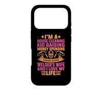 Welder Husband I'm A House Cleaning Kid Raising Money Coque pour iPhone 17 Pro