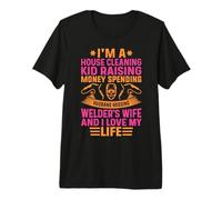 Welder Husband I'm A House Cleaning Kid Raising Money T-Shirt Haut de Gamme