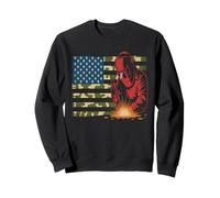 Welder T-Shirt Motif Drapeau américain Motif Camouflage Sweatshirt