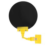 Welding Blackout Panel Auto Darkening, Clip - On Adjustable 18 cm Round Light Blocking Plate for Argon Arc Welding, Portable Welding Protective Panel with Organic Glass Shade (Jaune)