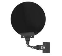 Welding Blackout Panel Auto Darkening, Clip - On Adjustable 18 cm Round Light Blocking Plate for Argon Arc Welding, Portable Welding Protective Panel with Organic Glass Shade (Noire)
