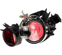 Welding Cyber Goggles De Soleil Des Lunettes de Soudage Steampunk Antique Cosplay Sunglasses Round Glasses Party Fancy Dress MFAZ Morefaz Ltd (Black Spikes Loupe)