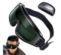 Welding Glasses - 7.36x2.95 inches Soldering Wrap-Around Safety Goggles | Anti-Glare Welding Glasses for Home Carpentry Workshop Factory Construction Industry Automotive Outdoor