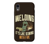 Welding It's Like Sewing with Fire Soudeur drôle Coque pour iPhone XR