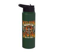Welding It's Like Sewing With Fire - Soudeur métallurgiste Stainless Steel Insulated Water Bottle