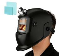 Welding Masque Auto Darkening - 29x26cm Adjustable Head Shield With Light, Long LastingWeld Hood | For Workshop Garage Job Site Automobile Repair Maintenance Fabrication Construction