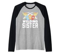 Welding Sister Lover Welder Welder Hobby Welding Manche Raglan